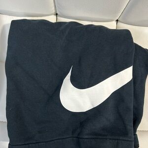 Nike Black Joggers with White Swoosh - Kids